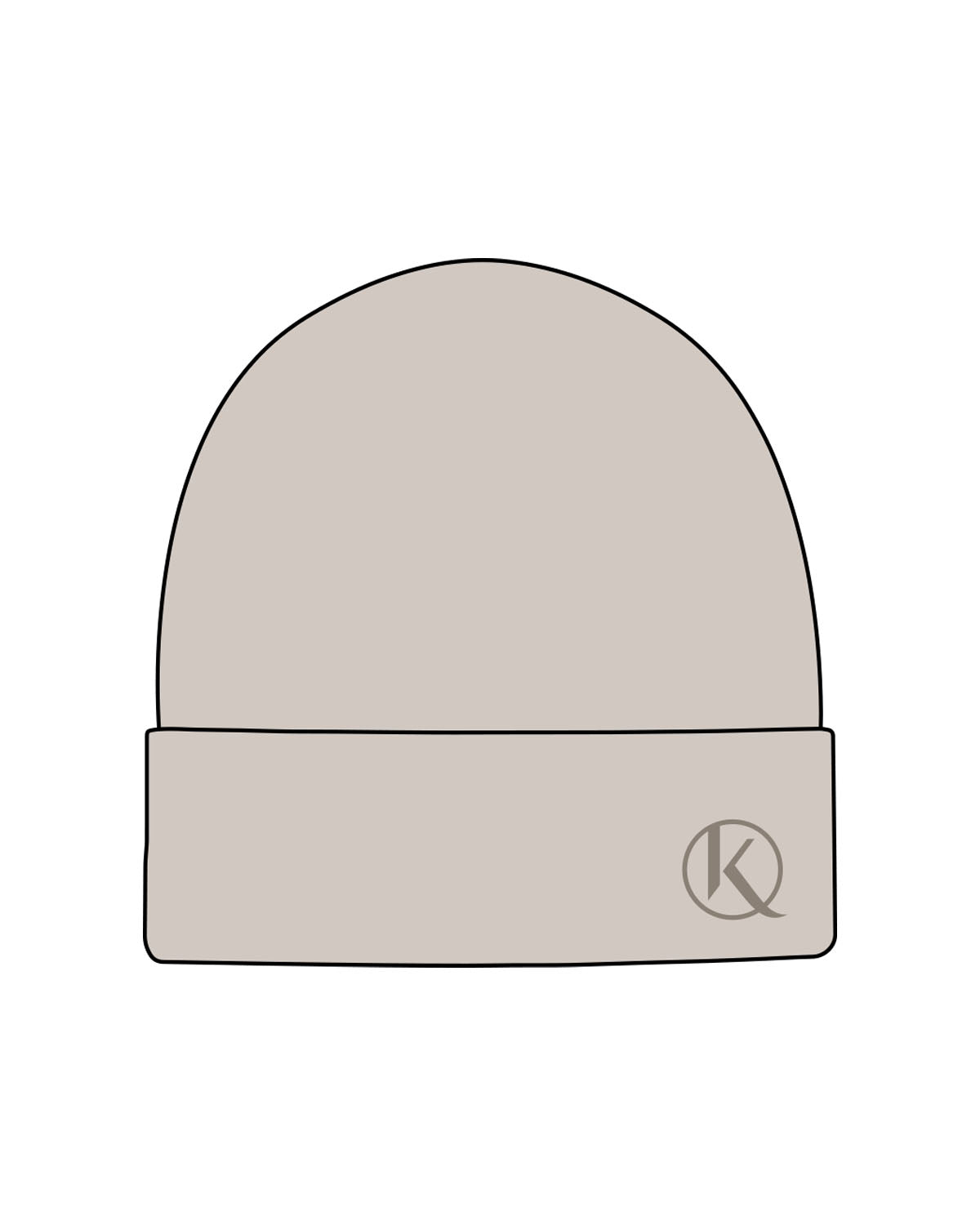 The Beanie - Mushroom - Karve - Left Brim - Embroidered - Tone on Tone
