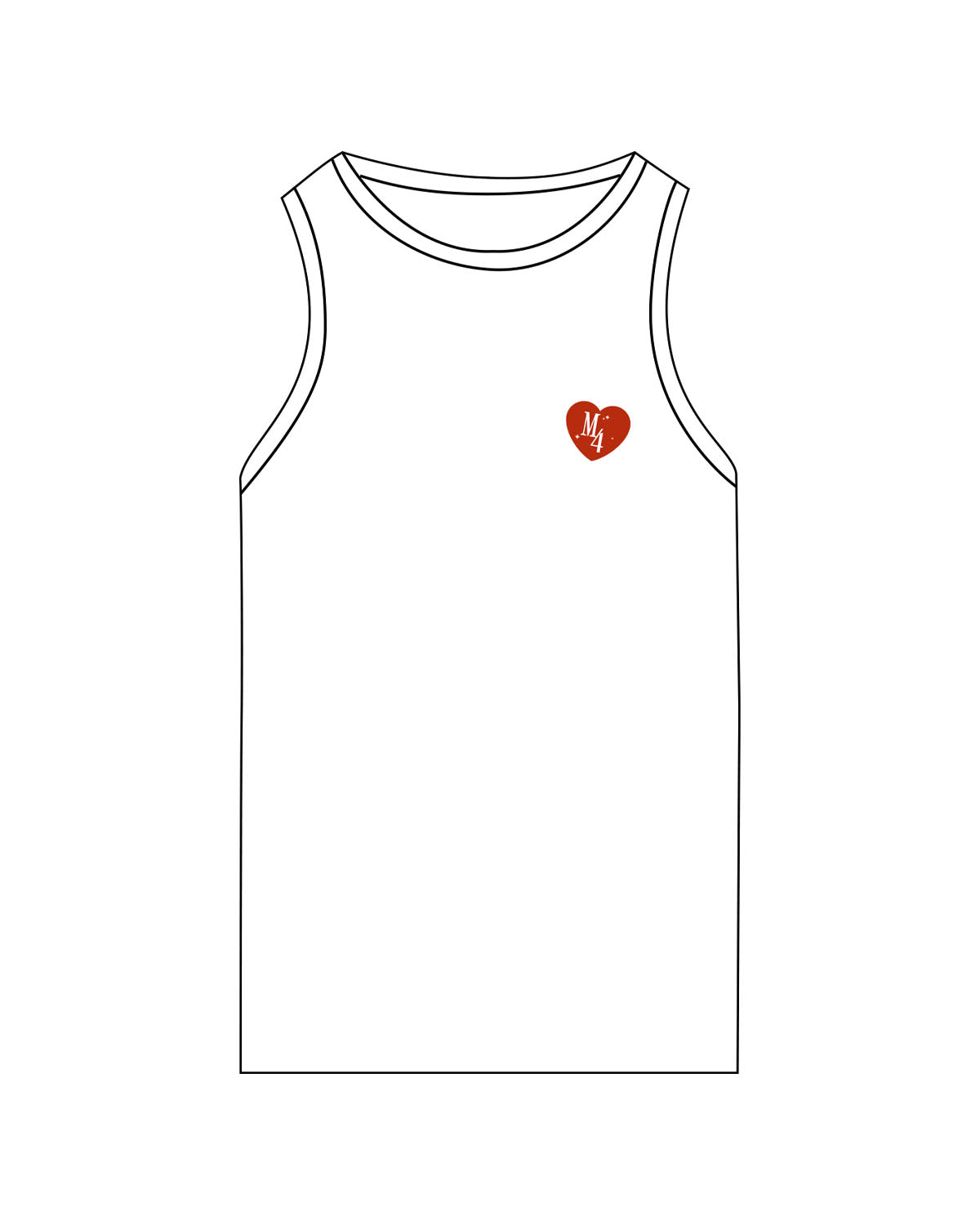 The Recycled Womens Tank - White - M4Lagree - Left Chest Logo - Printed - Full Color