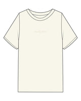 The Womens Heavyweight Tee - Off White - M4Lagree - Center Chest - Tone on Tone
