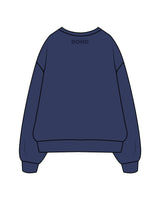 The Mens Crewneck - Cobalt - Bond Fitness - Center Chest Round & Back Neckline - Printed - Tone on Tone