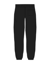 The Mens Sweatpants - Black - Bodicore - Right Leg - Printed - White