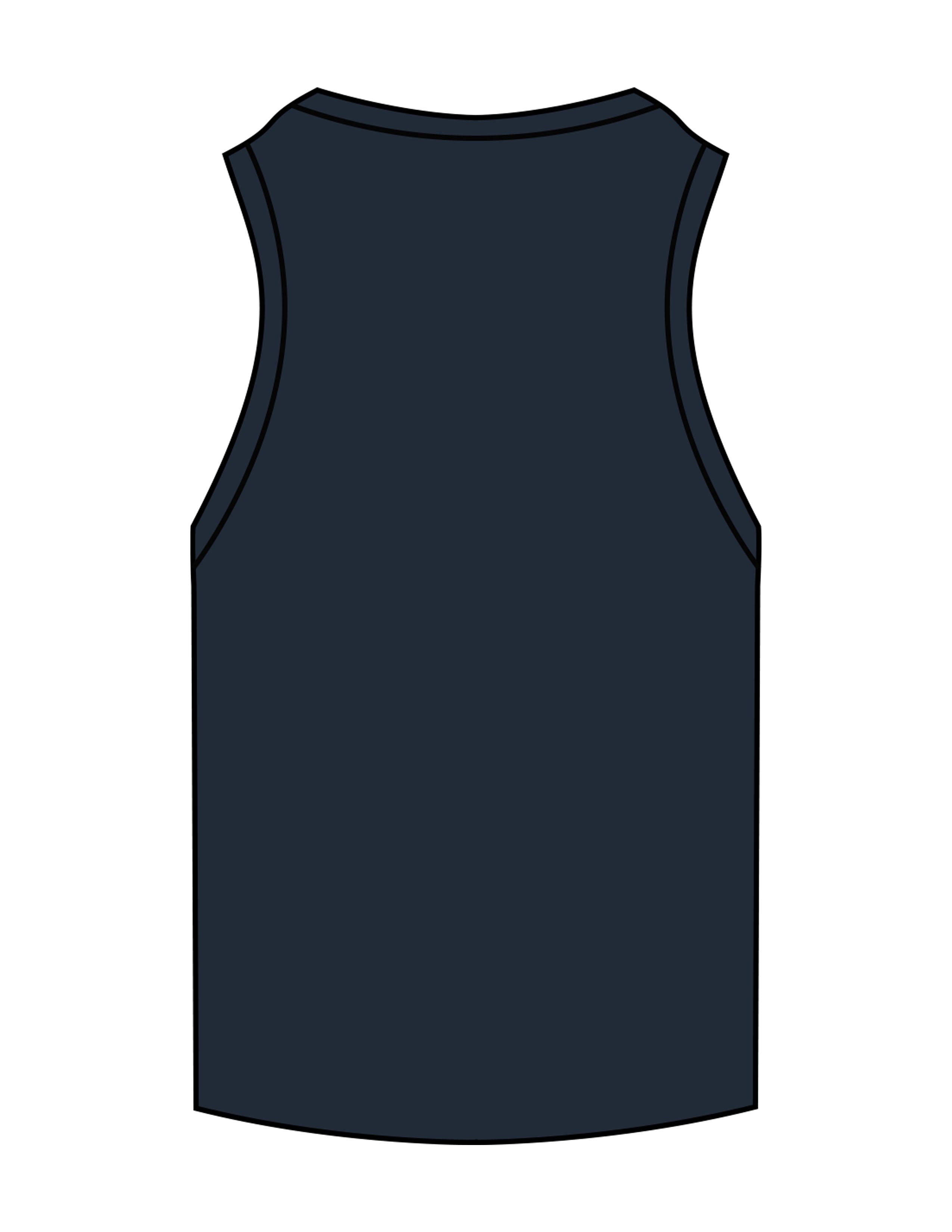 The Ribbed Full Length Tank - Navy - Tone Wellness Studio - Center Chest - Embroidered - White