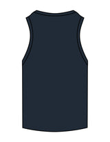 The Ribbed Full Length Tank - Navy - Tone Wellness Studio - Center Chest - Embroidered - White
