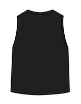 The Womens Classic Crop Tank - Black - Ignite Barre & Fitness - Left Chest - Printed - White