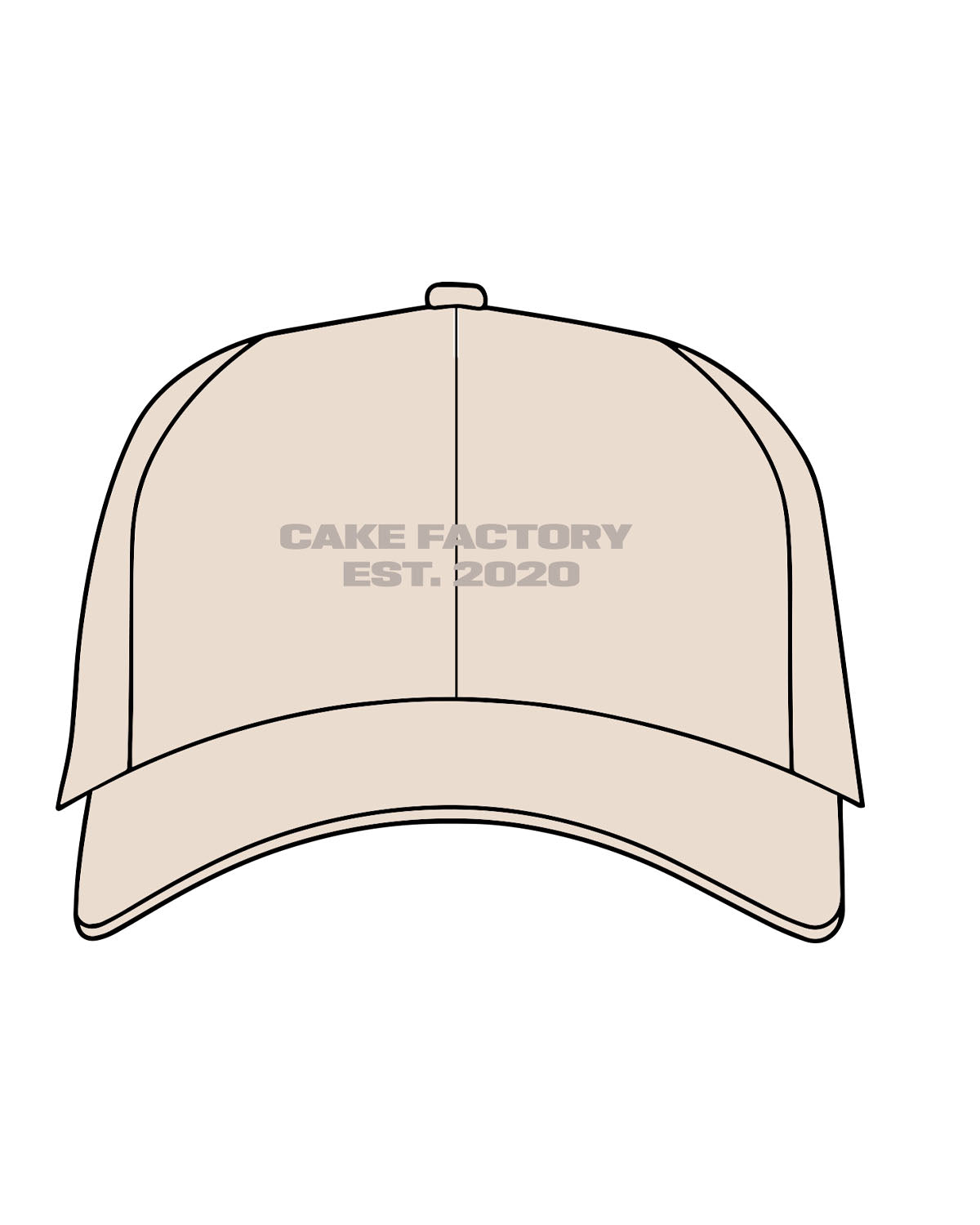The Dad Hat - Stone - Cake Factory - Center Text Stacked - Tone on Tone