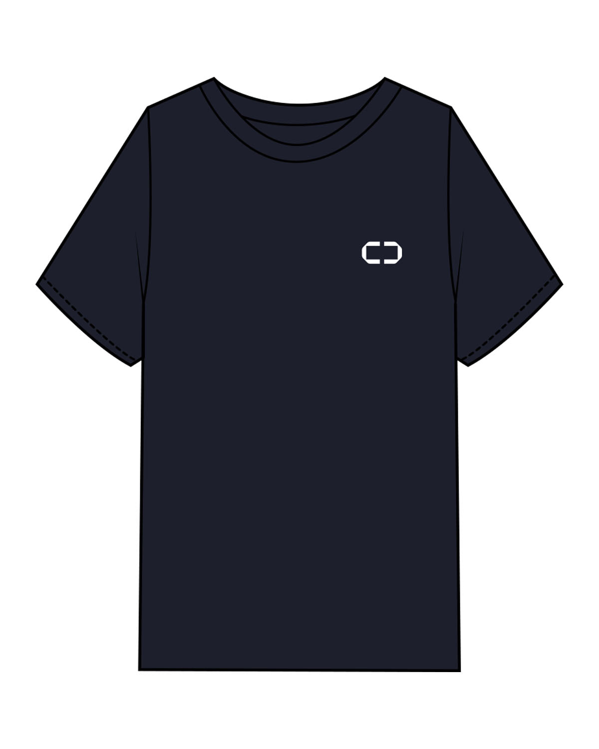 The Mens Heavyweight Tee - Navy - C2 Financial - Left Chest & Back Neckline - Printed - White