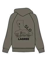 The Mens Hoodie - Cypress - Powerhouse Fitness - Front Upper Pocket & Full Back - Printed - Black