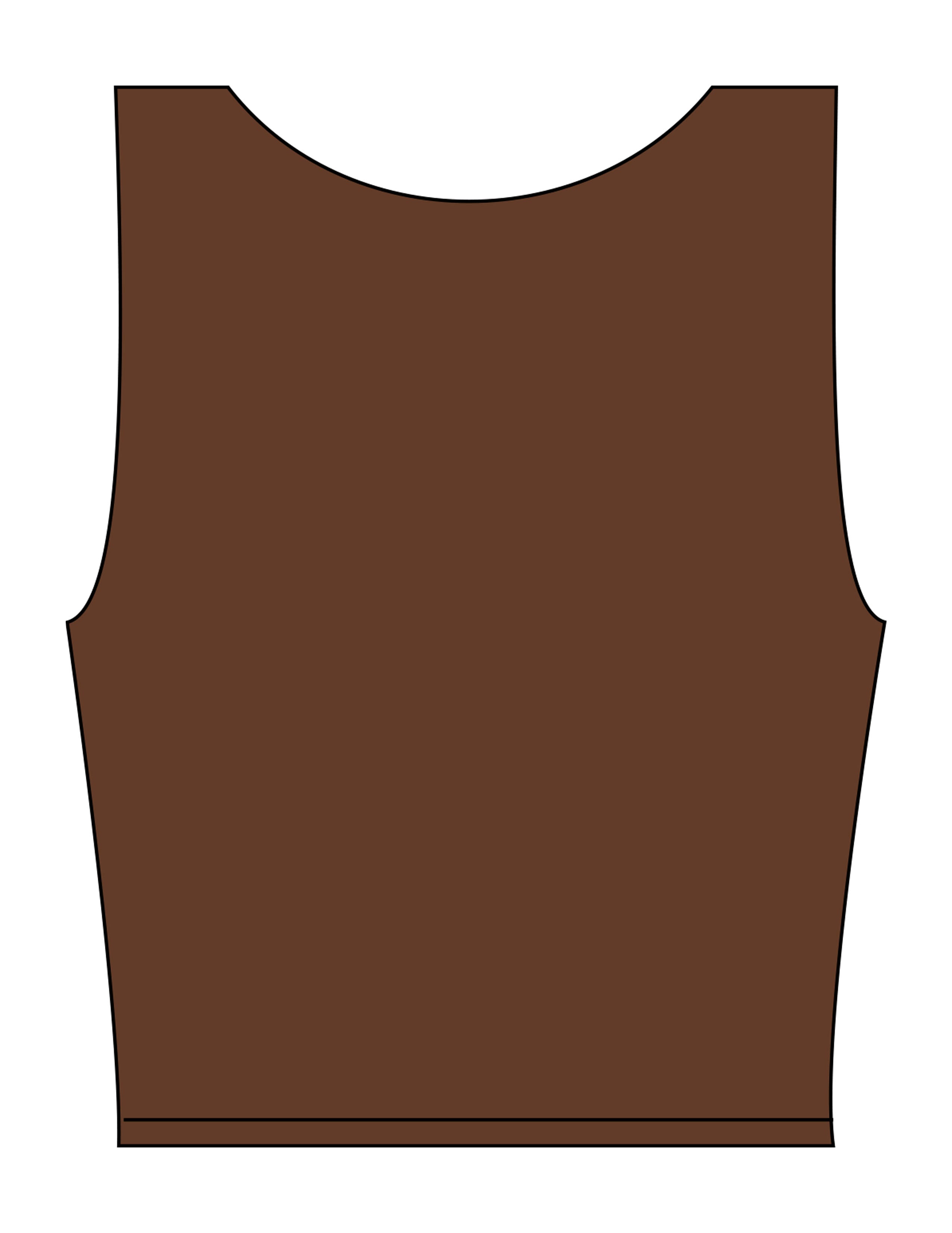 The Square Neck Tank - Brown - Mantra - Center Chest Stacked - Printed - White