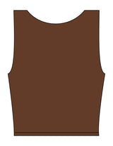 The Square Neck Tank - Brown - Mantra - Center Chest Stacked - Printed - White
