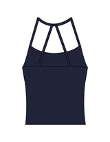 The Womens Sporty Tank - Navy - F45 West Park - Center Chest STacked - Printed - White
