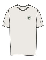 The Womens Tee - Bone - Marty's Matcha - Left Chest Round - Printed - Green