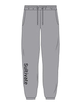 The Mens Classic Sweatpants - Heather - Sultivate - Right Leg - Printed - White