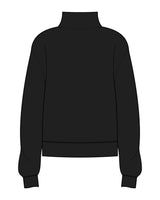 The Womens 1/4 Zip - Black - Slo x Form - Left Chest Stacked - Printed - White