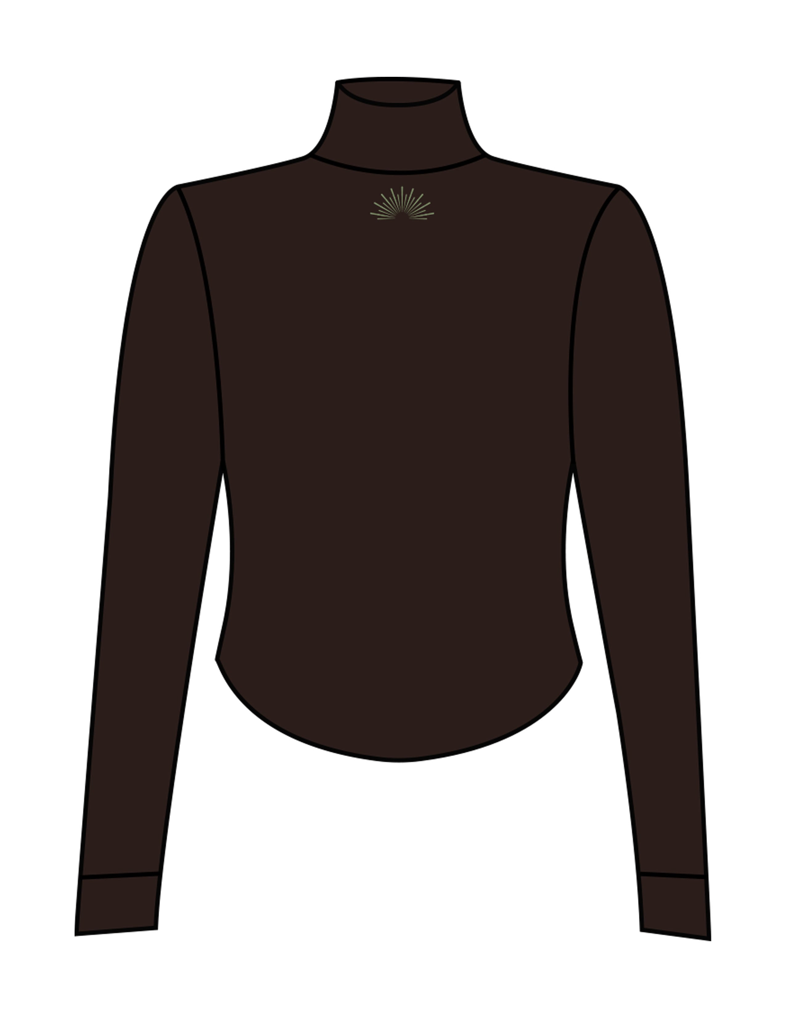 The 3/4 Crop Zip Jacket - Brown - SWS - Left Chest & Back Neckline - Printed - Full Color