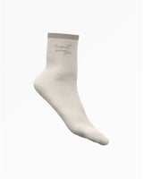 The Daily Pilates 3/4 Crew Sock - Off White