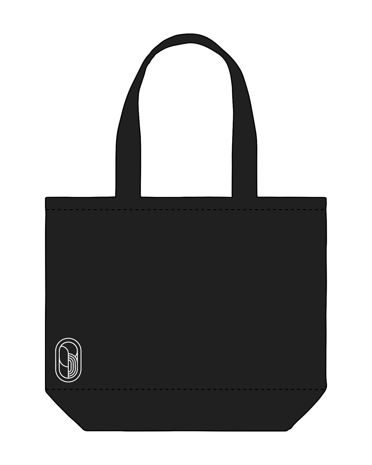 The Tote Bag - Black - Bruehl - Right Corner - White