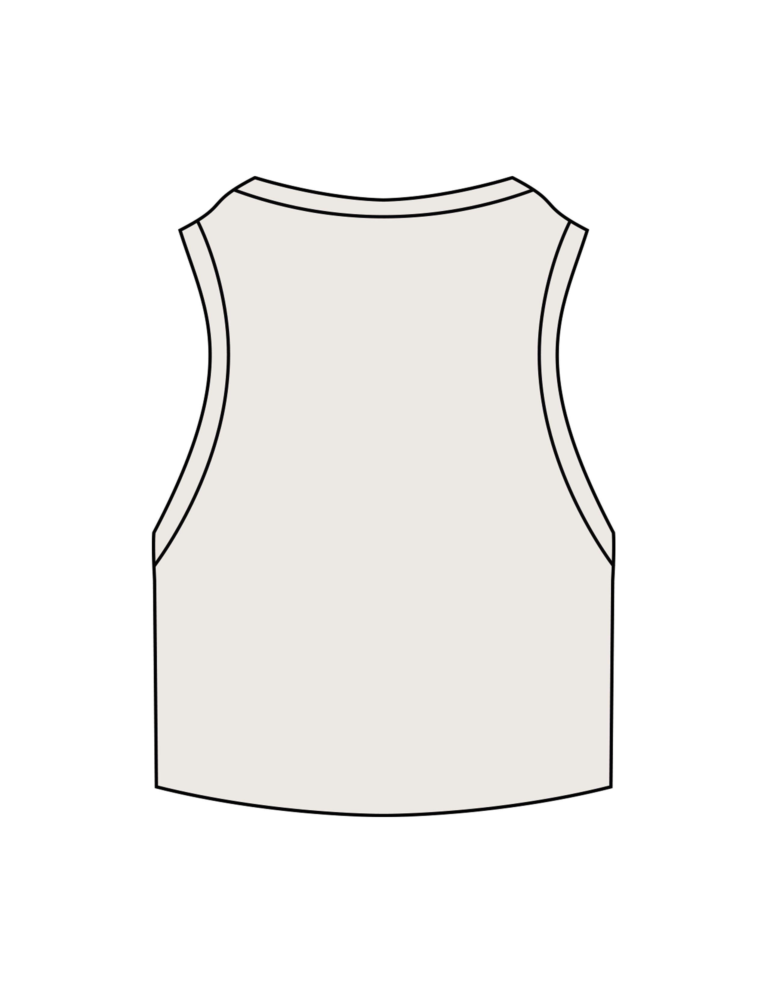The Ribbed Crop Tank - Bone - Kinetic Pilates - Center Chest - Embroidered - Eucalyptus