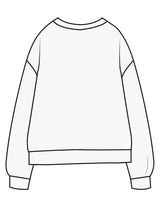 The Midweight Unisex Crewneck - Washed White - Forme Barre Nantucket - Center Chest Stacked - Printed - Olive