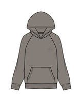 The Womens Hoodie - Washed Gray - Spring House - Left Chest & Back Stacked - Printed - Tone on Tone