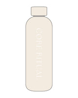 The Water Bottle - Off White - Core Ritual - Center - Text - White