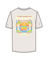 The Mens Tee - Bone - Blenders - Left Chest & Back "PACIFIC BEACH" - Printed - Full Color