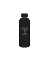 The Water Bottle - Black - Platinum Pilates - Center Body Stacked - Printed - Full Color