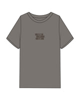 The Mens Heavyweight Tee - Washed Gray - Alpha Fit - Chest Center Stacked - Tone on Tone