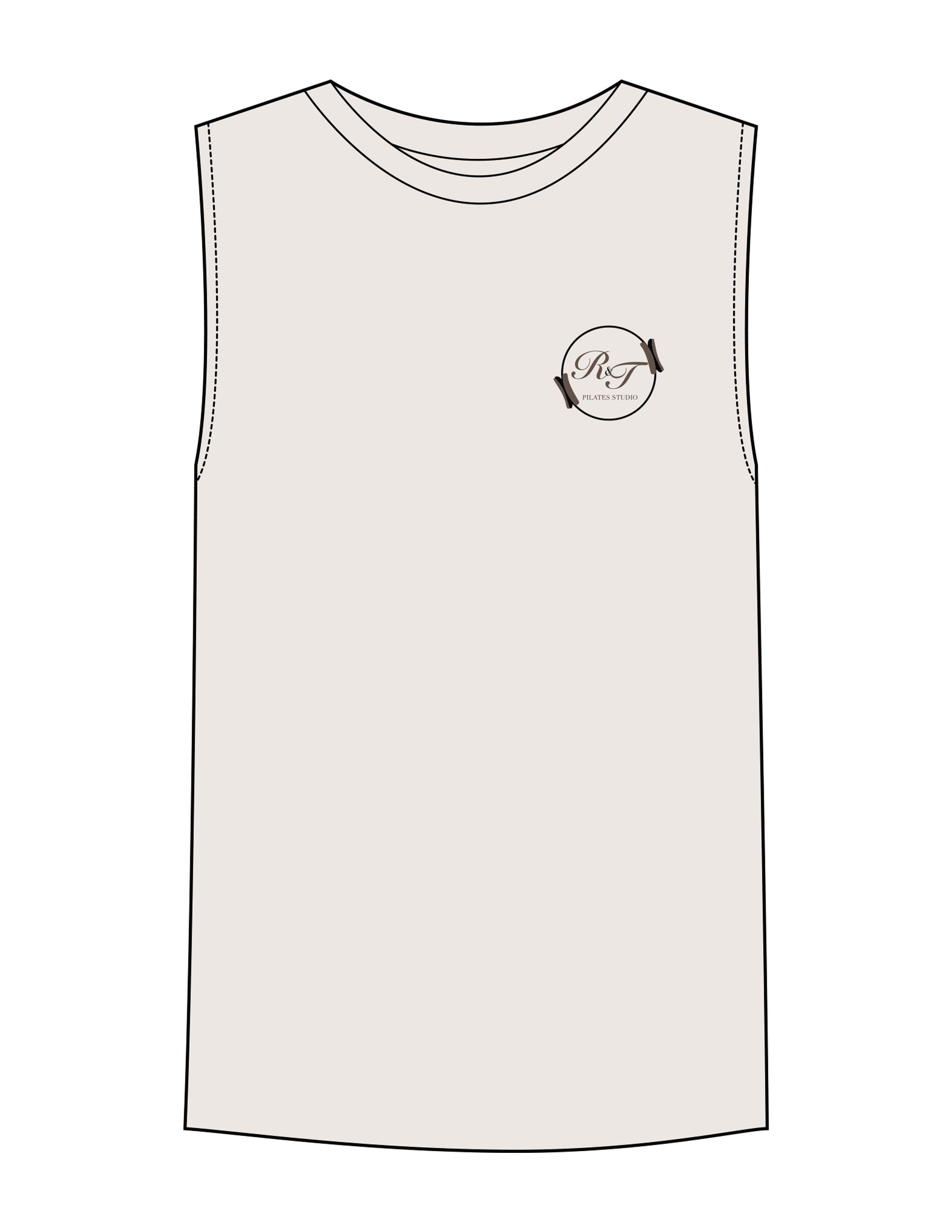 The Mens Tank - Bone - Rise and Tone - Left Chest Logo - Printed - Full Color