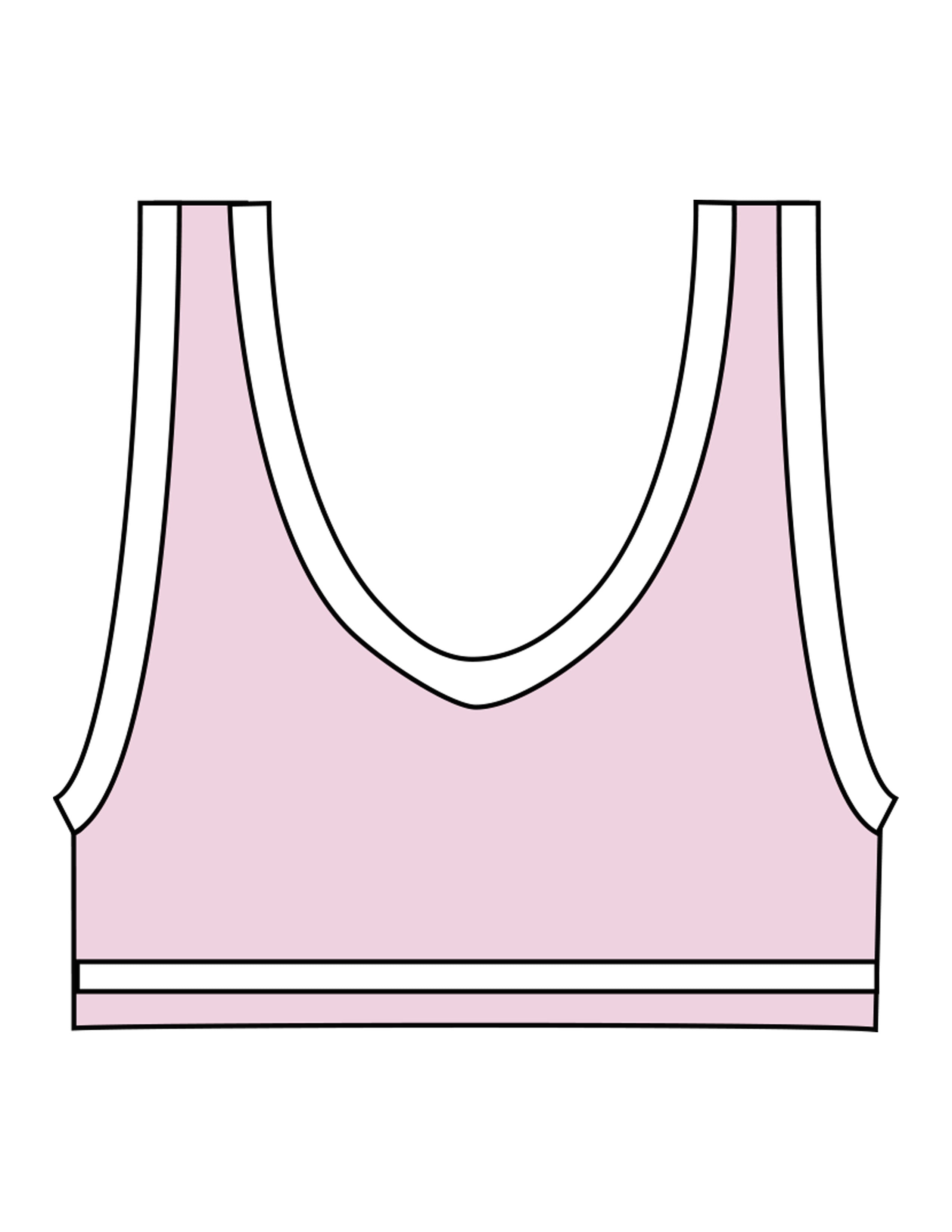 The Piped Bra - Pink - The Whole You Wellness - Left Chest - Printed - Full Color