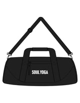 The Gym Duffel - Black - SOUL YOGA - Center Body - Printed - White