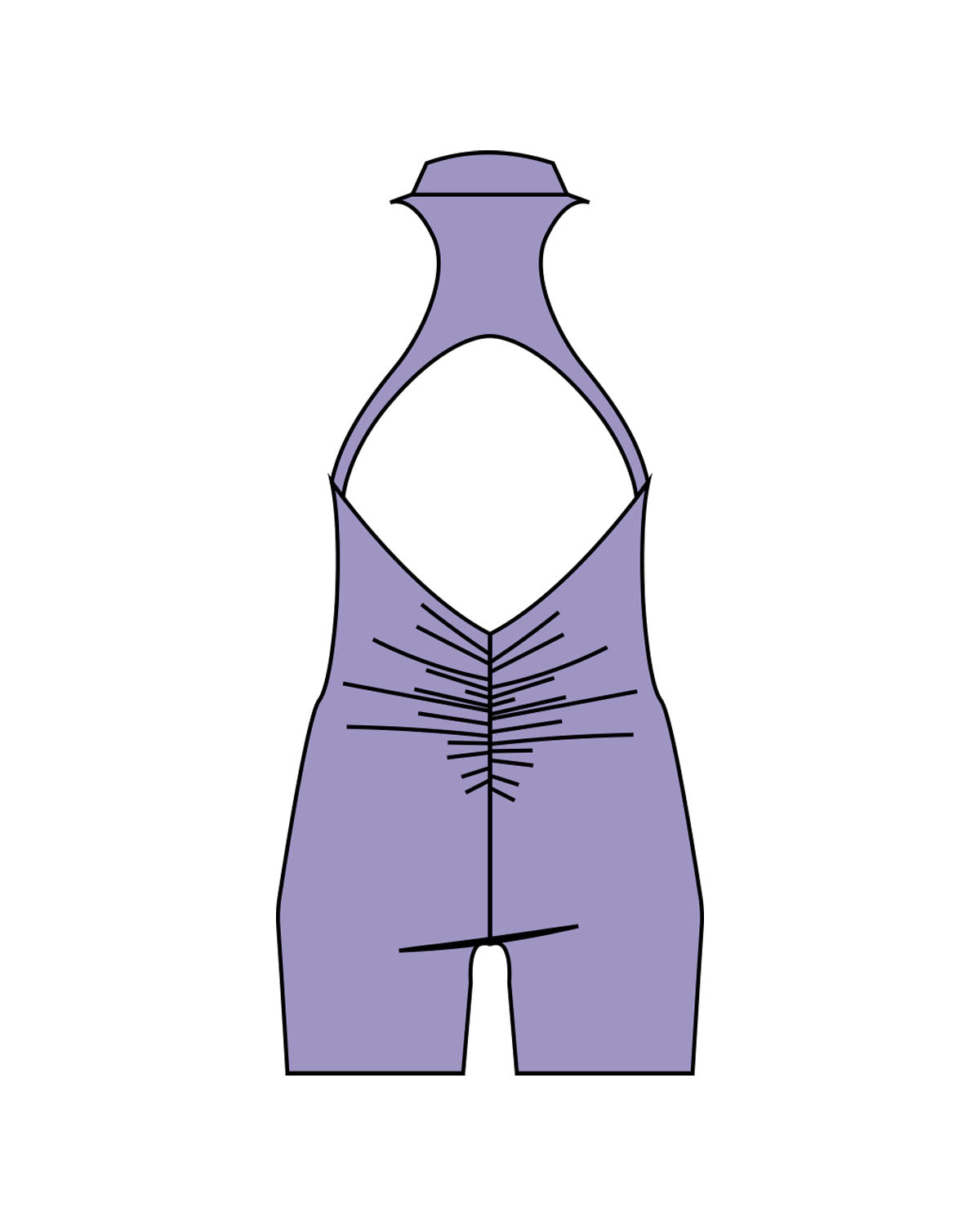 The High Neck Zip Jumpsuit - Purple - The Whole You Wellness - Left Chest - Printed - White