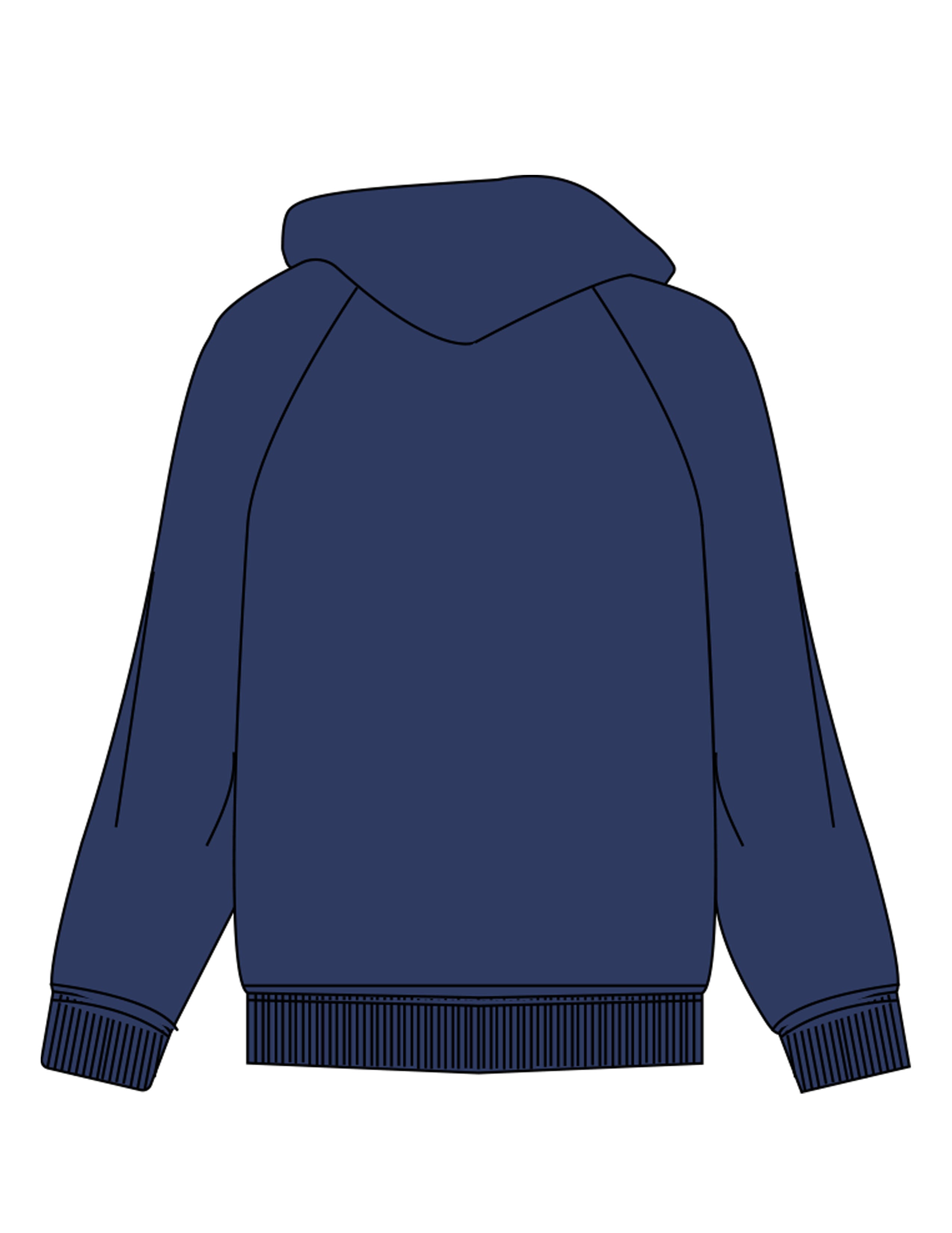 The Mens Hoodie - Cobalt - JL Marketing - Left Chest - Printed - Powder Blue