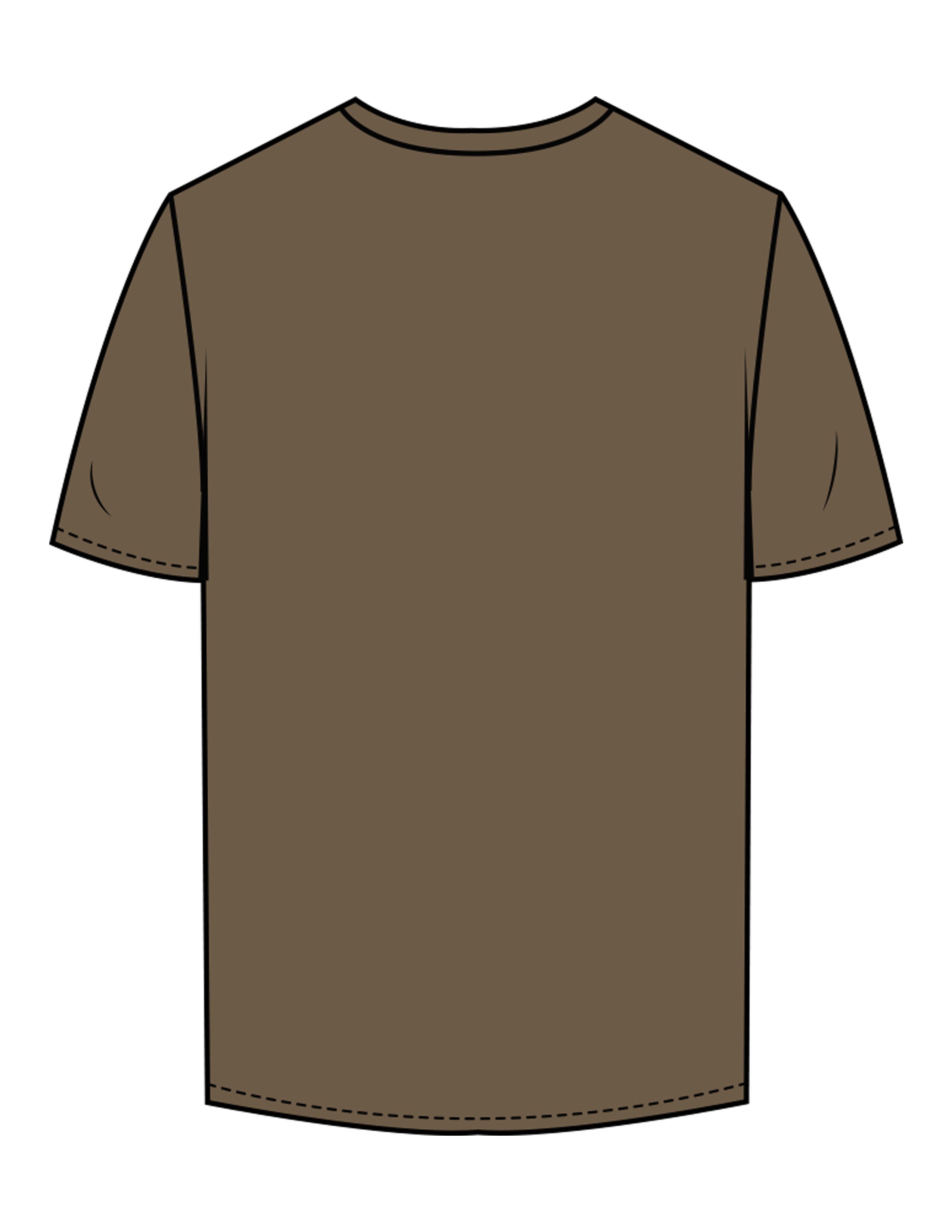 The Mens Tee - Walnut - Facial Collective - Center Chest - Printed - White
