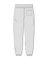 The Womens Sweatpants - Heather - Squeeze Massage - Front Upper Right Leg & Back Pocket Round - Full Color