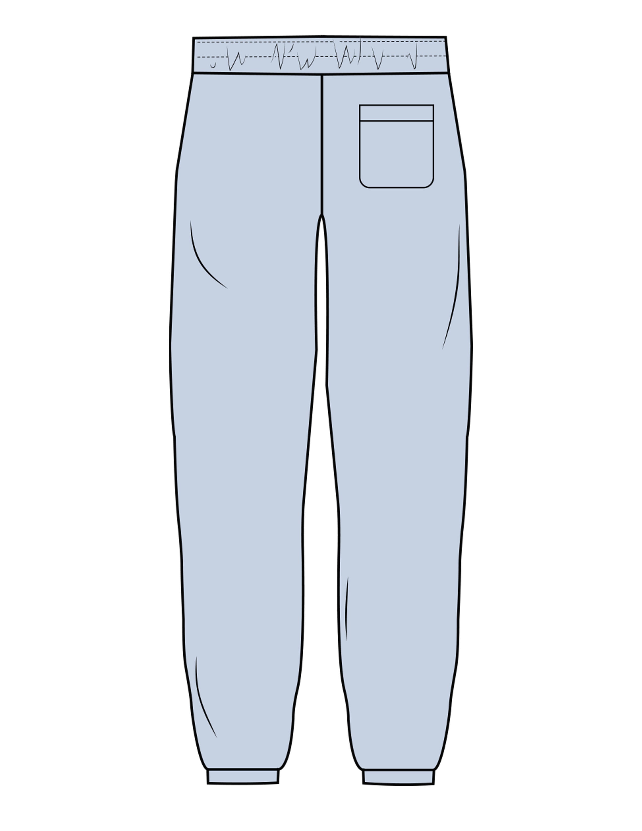 The Mens Sweatpants - Powder - C2 Financial - Left Leg - Printed - White