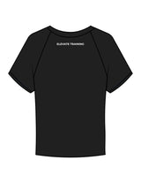 The Micro Rib Baby Tee - Black - Elevate Training - Center Chest & Upper Back - Printed - White