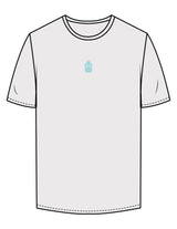 The Mens Tee - Bone - BLISSMODE FITNESS - Center Chest & Full Back - Printed - Blue