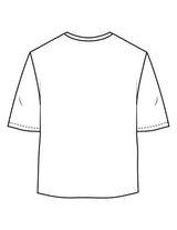 The Oversized Crop Tee - White - Barnes. The Label - Chest Stars - Printed - Full Color