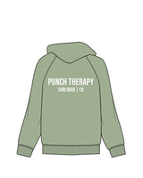 The Classic Hoodie - Pistachio - Punch Therapy - Left Chest & Back Center Stacked - White