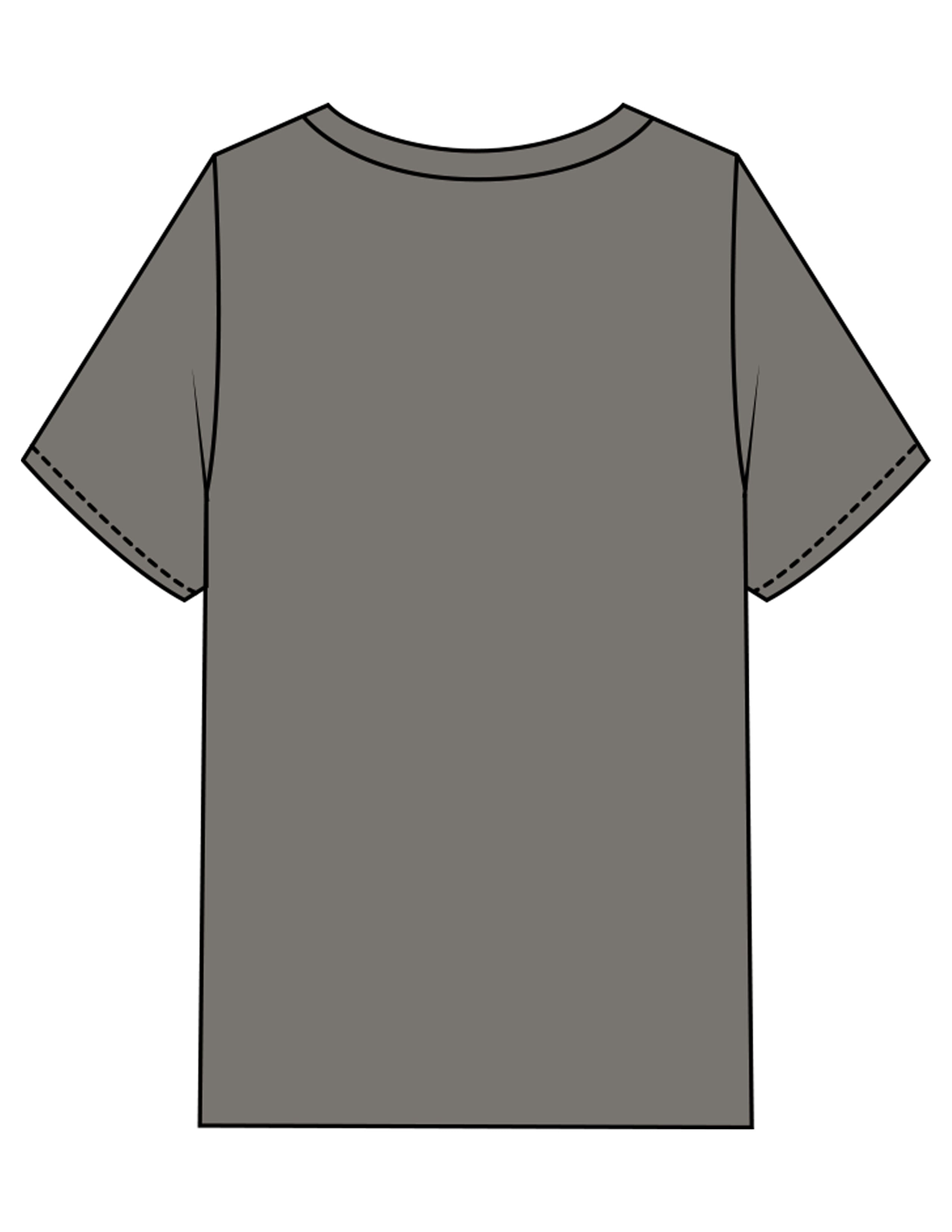 The Mens Heavyweight Tee - Washed Gray - 1800-SF - Center Chest - Printed - Off White