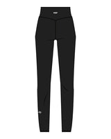 The Basic Legging - Black - Higher Ground - Left Leg Sleeve & Back Center Waistline - White