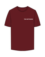 The Mens Tee - Maroon - The Hot Room - Right Chest - Printed - White