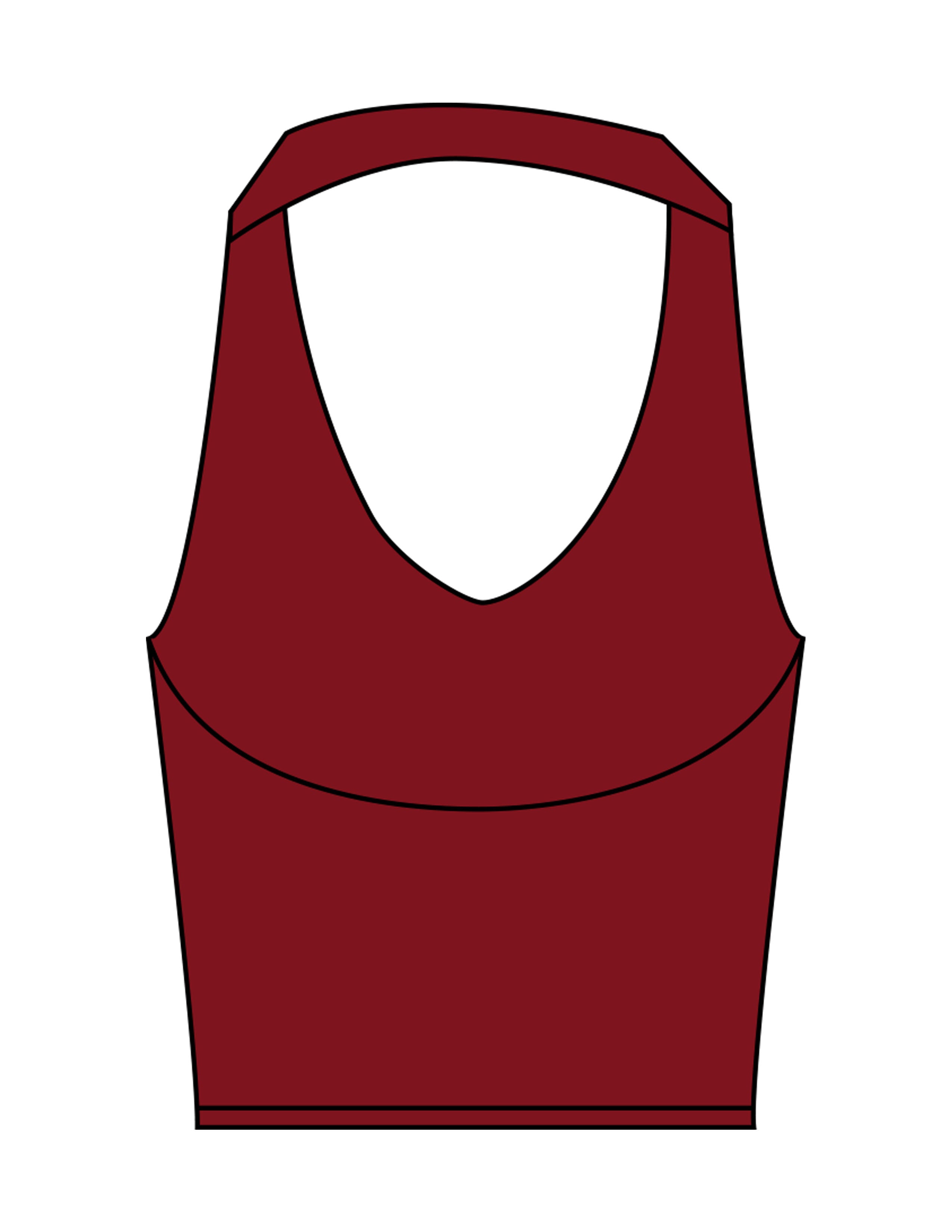 The Halter Tank - Red - Melt Hot Pilates - Left Chest Initial - Printed - White