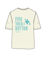 The Womens Oversized Tee - Butter - ZENERGY CYCLING - Left Chest Round & Back Stacked - Printed - Teal