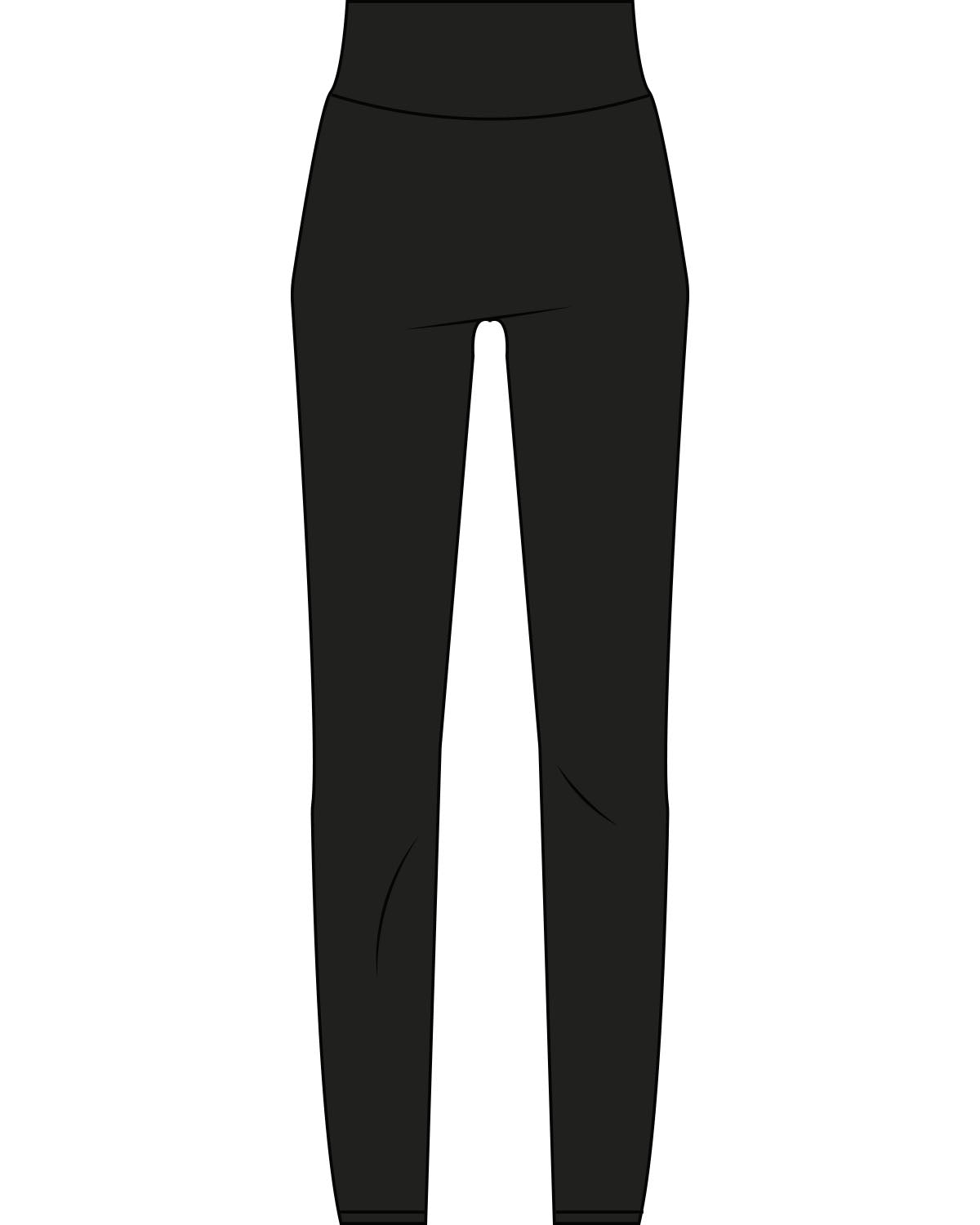 The Basic Legging - Black  - Studio 205 - Back Waist - Printed - White
