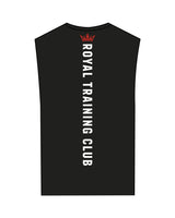 The Muscle Tank - Black - Royal Training Club - Left Chest - Back Vertical - Printed - Full Color