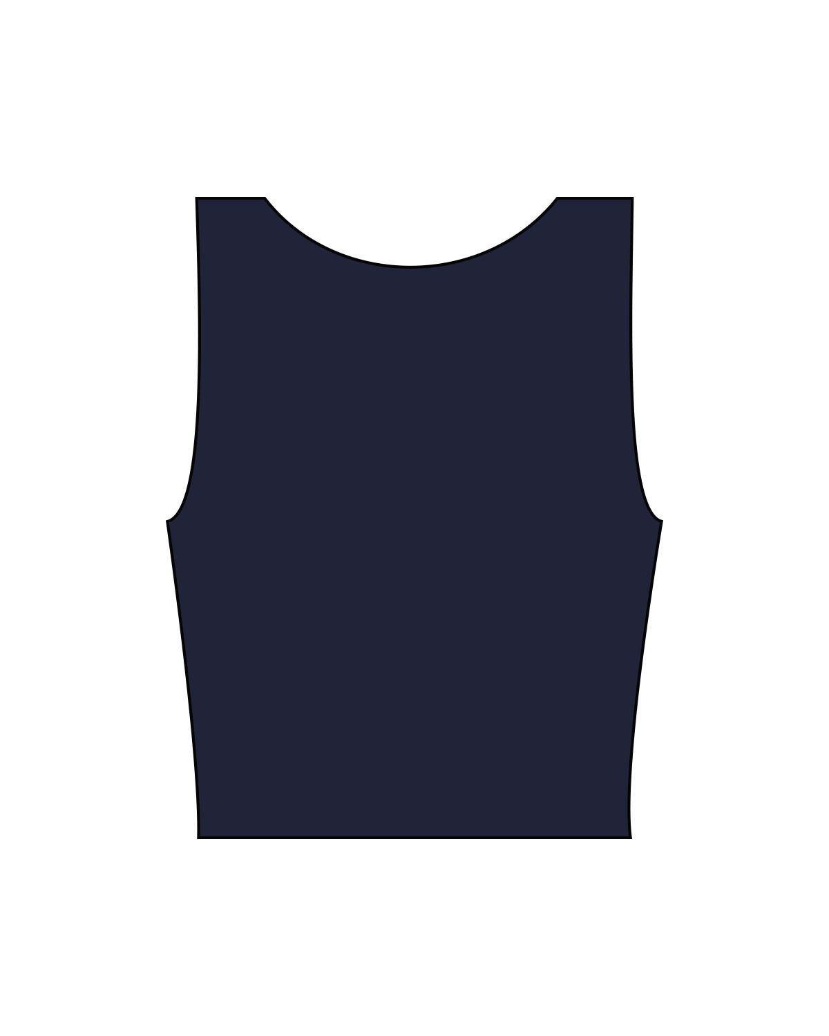 The Square Neck Tank - Navy - Lagree Tahoe - Center Chest - Printed - White