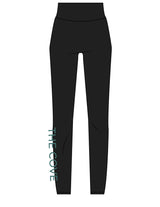 The Basic Legging - Black - The Cove - Right Bottom Leg - Back Waistline -  Printed - Full Color