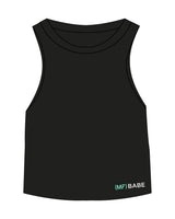 The Micro Rib Racer Crop - Black - Megafit House - Left Bottom - Printed - Full Color