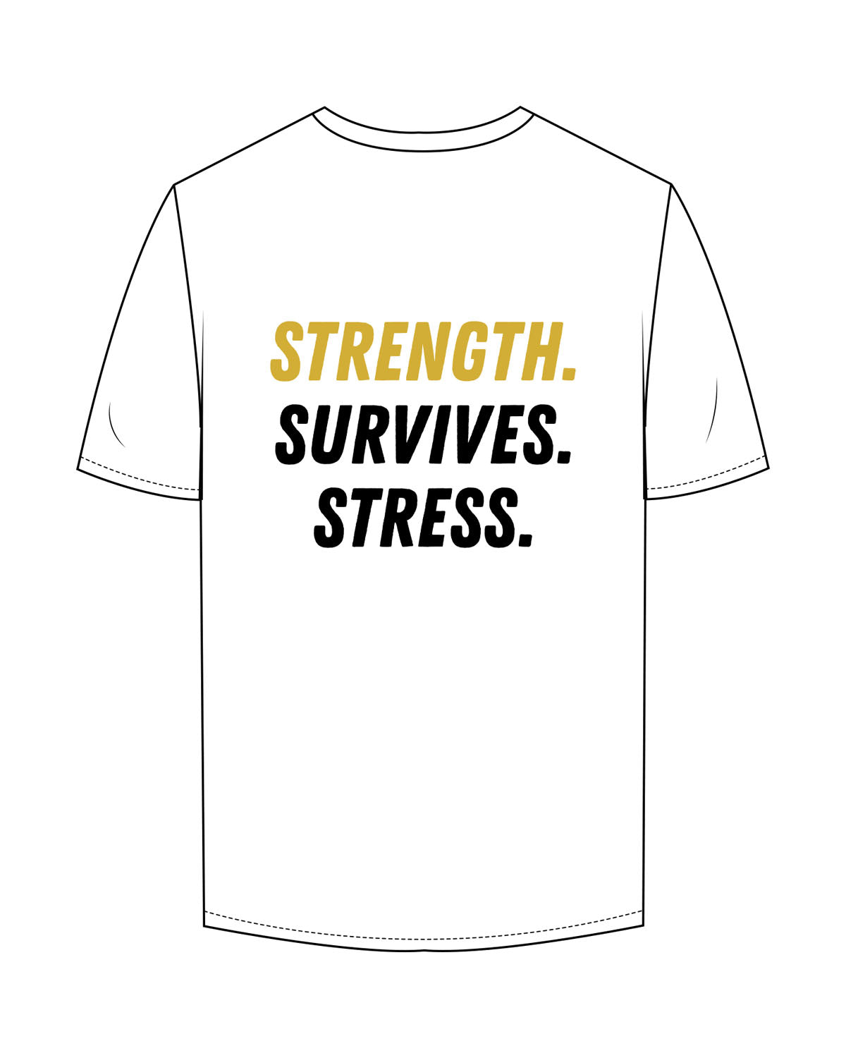 The Mens Tee - White - Odyssey Performance - Left Chest - 2026 - Back Center Stacked - Printed - Full Color